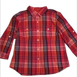 Liz&Co Plaid Button-down Size XLP